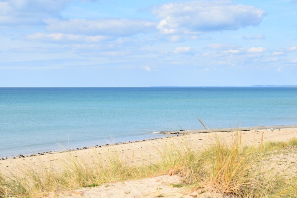 gouville-sur-mer, beach, normandy, france, sea, dunes, nature, ocean, island, landscape
